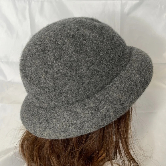 PRINCIPLES Grey Wool Felt Hat Stuffed Rim Classic One Size Fits Most - Picture 4 of 8